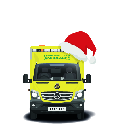 Festive ambulance